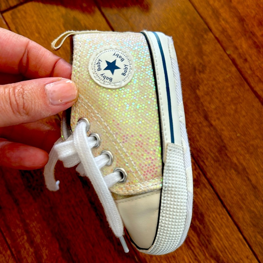 Pink Glitter All Star Baby Sneakers